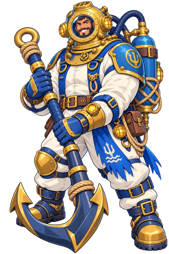 Orin with his anchor hammer